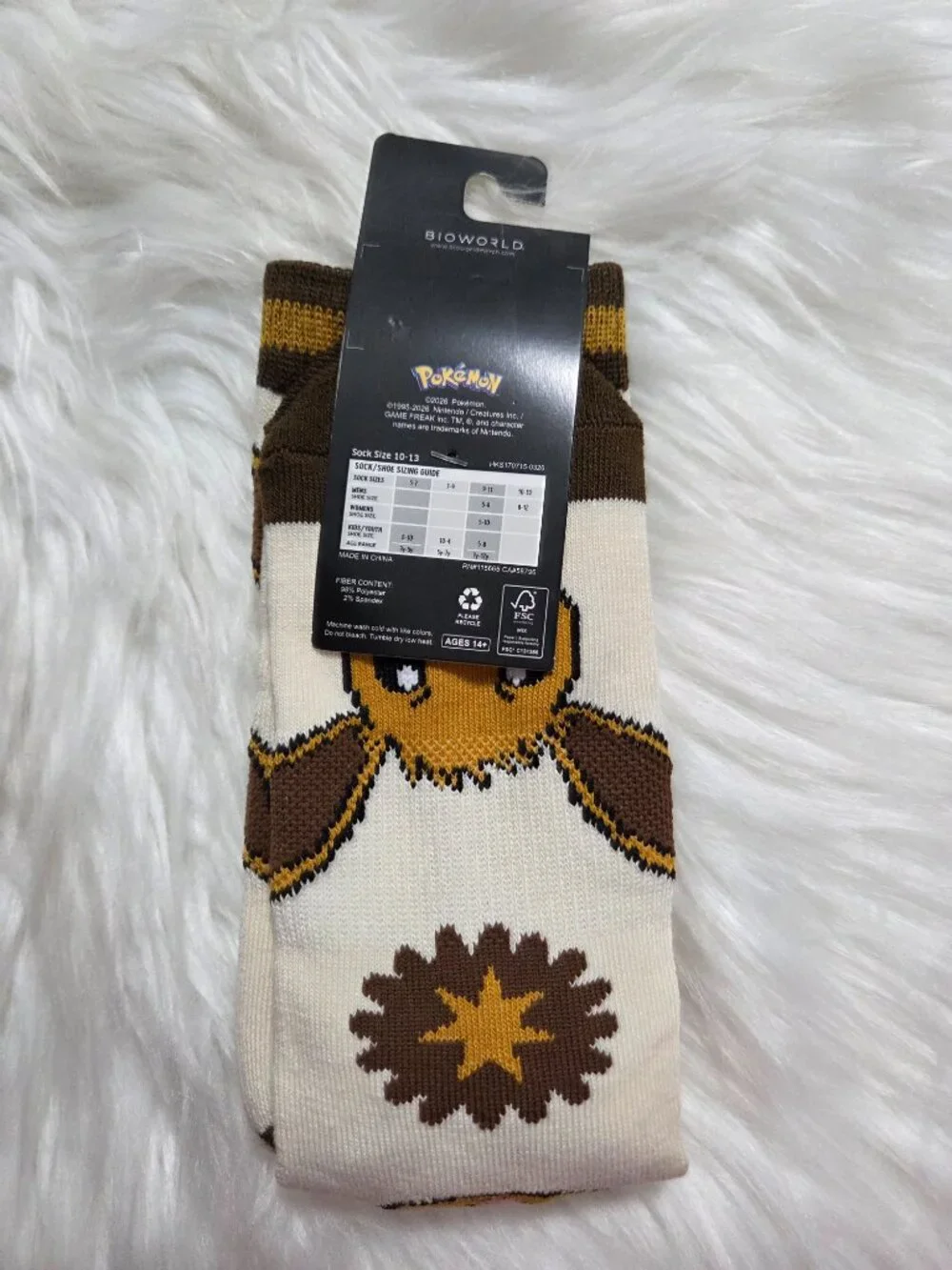 Pokemon Eevee Crew Socks